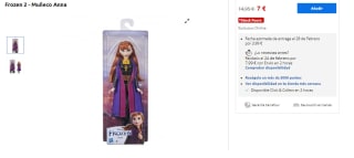 Muñeca Anna de Frozen 2 por 7€