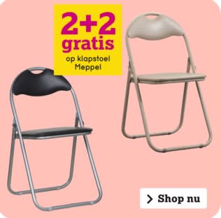 2+2 gratis op klapstoel Meppel bij Leen Bakker