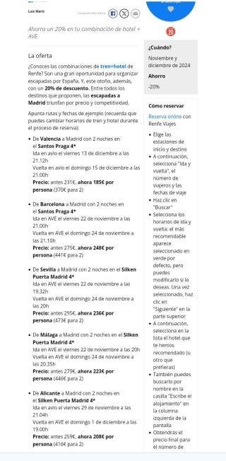 Madrid 3 dìas y Tren de alta velocidad desde 185€.
