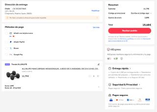 Mancuernas hexagonales 5KG 2 Piezas ALLINLIFE por solo 11,79€