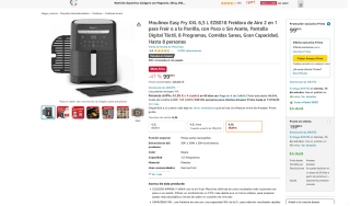 Freidora Moulinex Easy Fry XXL 6,5 L EZ8018 de Aire 2 en 1 por 99,99€ Oferta Prime
