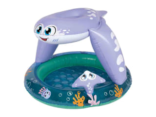 Piscina hinchable infantil con techo y forma de Tigre o Raya de 102 cm por 6.39€