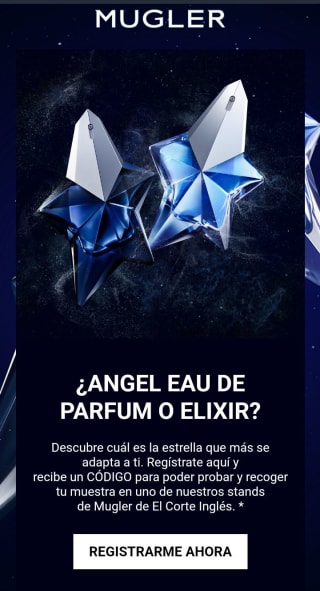 Muestra gratis de Mugler en el corte inglés