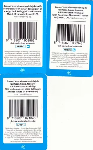 Diverse Kortingscoupons AH december 2023