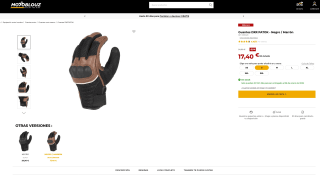 Guantes de moto DXR PATOK Cuero y malla por solo 17,40€