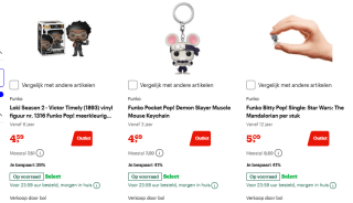 Diverse Funko pop vanaf €4,59 bij Bol