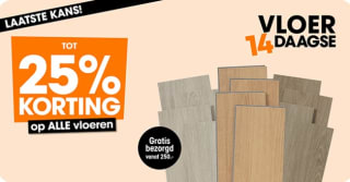 Tot 25% korting op alle vloeren bij Kwantum