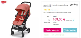 Poussette compacte Beezy Cybex Gold à189€