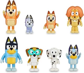 Bluey - Pack 8 Figuras Familia y Compañeros del Cole por 31,89€