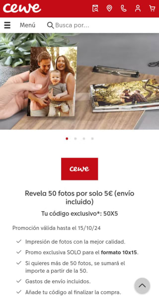 Oferta de 50 fotos por 5€ portes incluidos