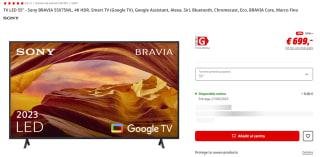 Television LED 55" - Sony BRAVIA 55X75WL, 4K HDR, Smart TV (Google TV), Google Assistant, Alexa, Siri, Bluetooth, Chromecast, Eco, BRAVIA Core, Marco Fino por 699€