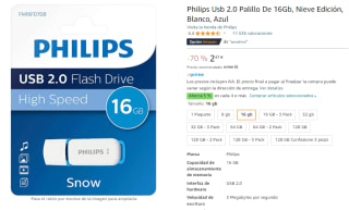 Philips Usb 2.0 De 16Gb por 2,47€