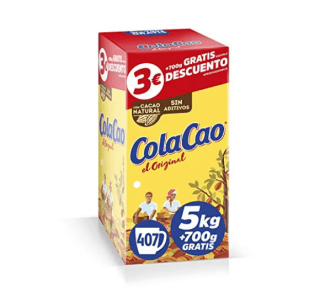 Colacao 5kg +700g gratis por 23,99€