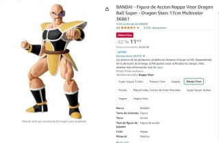 Figura de Accion Nappa Visor Dragon Ball Super - Dragon Stars 17cm de Bandai por 11,90€