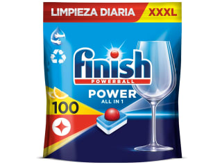 Pack 100 Pastillas Finish Powerball Power All in 1 para lavavajillas Limón por 21,74€