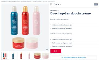 Foaming douchegel bij Aldi voor €2,49