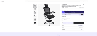 Silla ergonómica de oficina por solo 38,39€