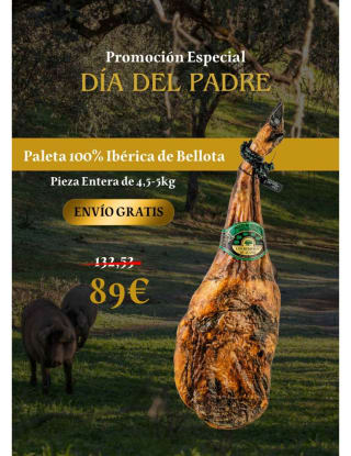 Paleta ibérica de bellota 100% por 89€