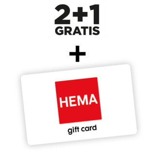 Gratis €5 HEMA tegoedbon bij 2+1 gratis items bij Jumbo