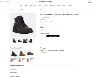 Botines GEOX Shaylax cuero vuelto Niños Suela 3cm caña 8cm por 11,99€