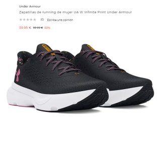 Zapatillas de running de mujer UA W Infinite Print Under Armour por 39.95€