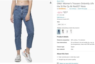 ONLY Spijkerbroek - slim fit - voor €11,99 bij Amazon