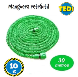 Manguera retráctil 30 metros por tan solo 10€ en Tedi