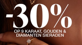 30% korting op 9 karaat, gouden & diamanten sieraden bij Lucardi