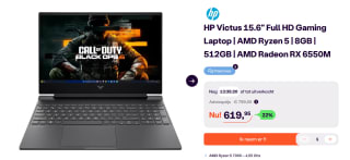 HP Victus 15,6”Full HD gaming laptop voor €619 bij Ibood
