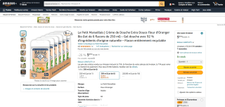 Le Petit Marseillais | Crème de Douche Extra Douce Fleur d'Oranger Bio à 9,78€