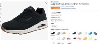 Skechers Uno - Stand On Air - Heren Sneakers voor €49,95 bij Amazon
