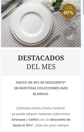 Descuento de hasta -40% en seleccionados