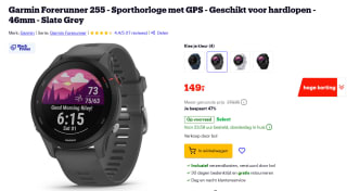 Garmin Forerunner 255 - Sporthorloge met GPS voor €149 bij Bol