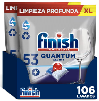 106 pastillas Finish Powerball Quantum All in 1 por 16,99€ (cuenta nueva por 10,19€)