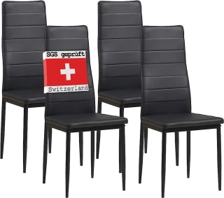 Set de 4 sillas de Comedor modelo Albatros en color Negro por 69,95€