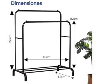 Perchero Edihome Ropa Colgador de Ropa Doblex110x150x54cm a solo 29,99€