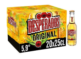 Pack de 20 bières Desperados Original à 17,25€