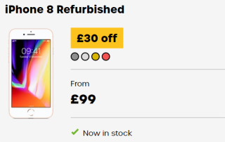 Shop Black Friday sale at Giffgaff and get an iPhone 8 with £30 off