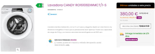 Lavadora CANDY de 10Kg modelo RO16106DWMCT/1-S por 370€