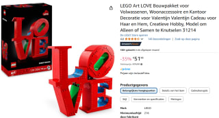 Lego art LOVE (31214) voor €51,99 bij Amazon