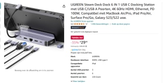 Ugreen Usb C Docking Station Type C Naar Hdmi voor €29,89 bij Amazon