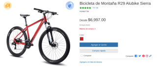 Bicicleta R29 Alubike Sierra por $6,997 en Costco