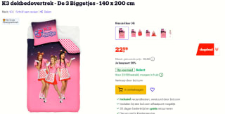 K3 Dekbedovertrek 3 Biggetjes, 140x200cm voor €22,59 bij Bol.com