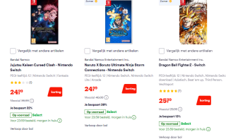 Tot 65% korting op korting Manga/Anime style games bij Bol.com