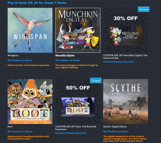 Humble Bundle Legendary Boardgame Bundle vanaf €6,44