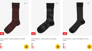 Herensokken voor €1 bij Hema