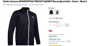 Herenjack UA Sportstyle Tricot voor €26 bij Bol