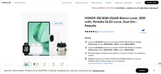 Honor 200 256GB + Pad X8a + Watch 5 + Earbuds X6 + Mochila por $12,999