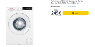 Lavadora Carga Frontal 8 Kg 1000 Rpm D Telefunken TLK008 por 245€