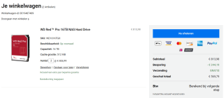 WD161KFGX 16TB harde schijf WD RED PRO - NAS 2 stuks voor €569,79 bij WD Store